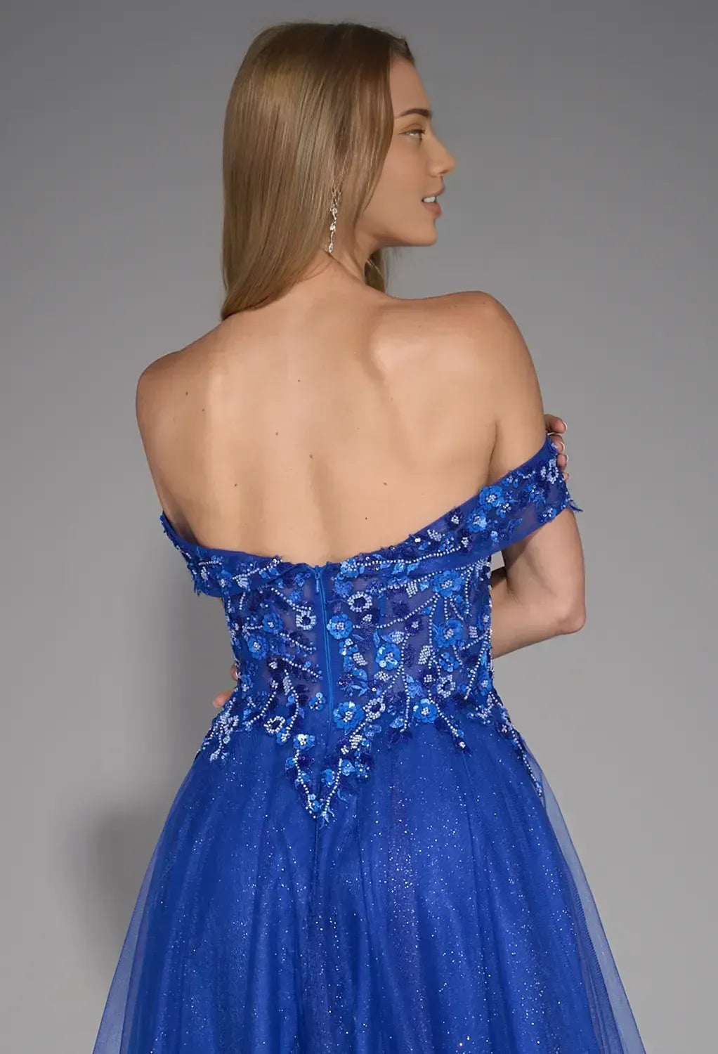 Beautiful Timeless Chic Elegant Royal Blue Tulle A-Line Sweetheart Sleeveless Prom Dress