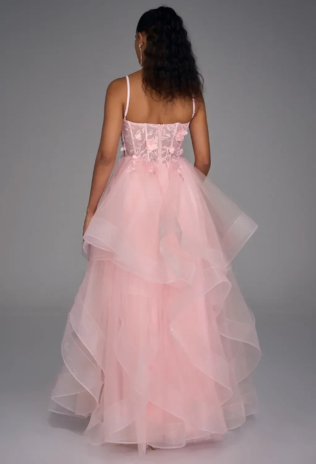 Beautiful Timeless Special Occasion Elegant Blush Pink Tulle A-Line Sleeveless Prom Dress