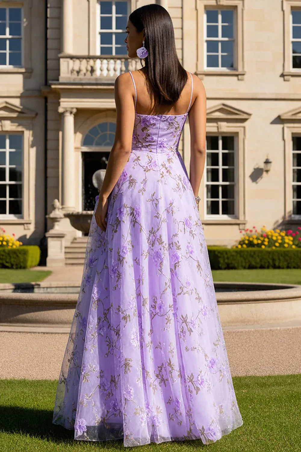 Refined Beautiful Timeless Special Occasion Elegant Lavender Tulle Sleeveless Floor-Length Prom Dress