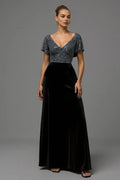 Special Occasion Sophisticated Graceful Stylish Refined Beautiful Elegant Silver Sequins Floor-Length Prom Dress