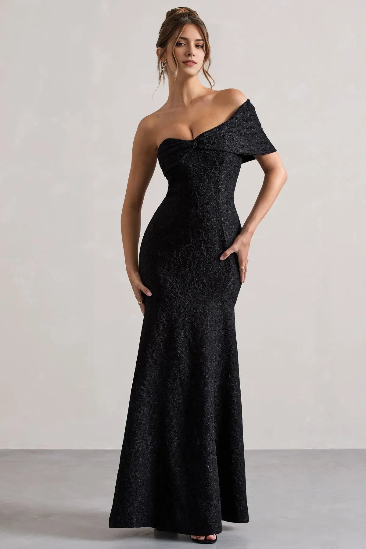 Black One Prom Dresses Trumpet Gown Ideal for Luxurious Ball Events and Formal Evening Celebrations