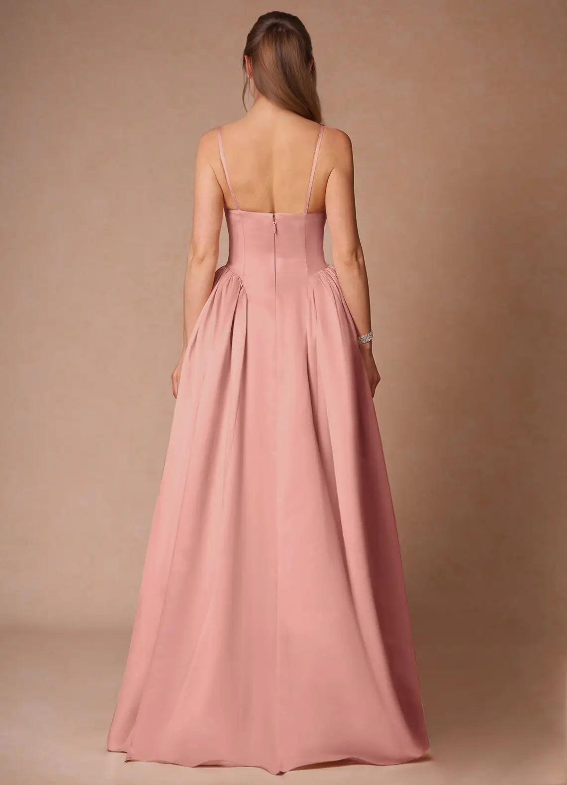 Blush Pink Prom Ball Gown Spaghetti Straps Sweetheart Neckline and Full Skirt for Memorable Nights