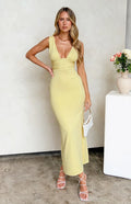 Yellow Lemon Prom Dresses Plunge V - Neckline Ruched Bodice Body - Hugging Fit for Memorable Evenings