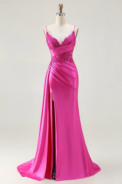 Stylish Refined Beautiful Elegant Royal Blue Satin Mermaid Sleeveless Floor-Length Prom Dress