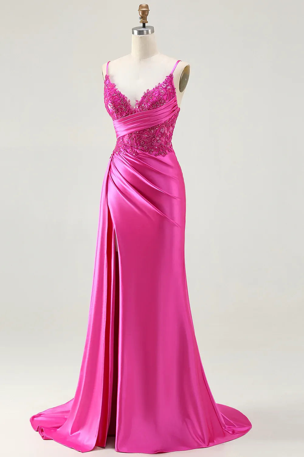 Stylish Refined Beautiful Elegant Royal Blue Satin Mermaid Sleeveless Floor-Length Prom Dress