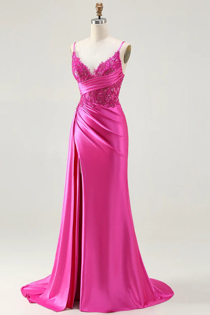 Stylish Refined Beautiful Elegant Royal Blue Satin Mermaid Sleeveless Floor-Length Prom Dress