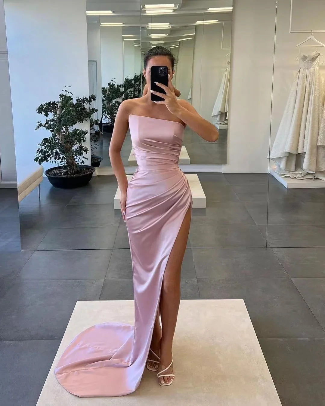 Mermaid One-Shoulder Maxi Prom Dress