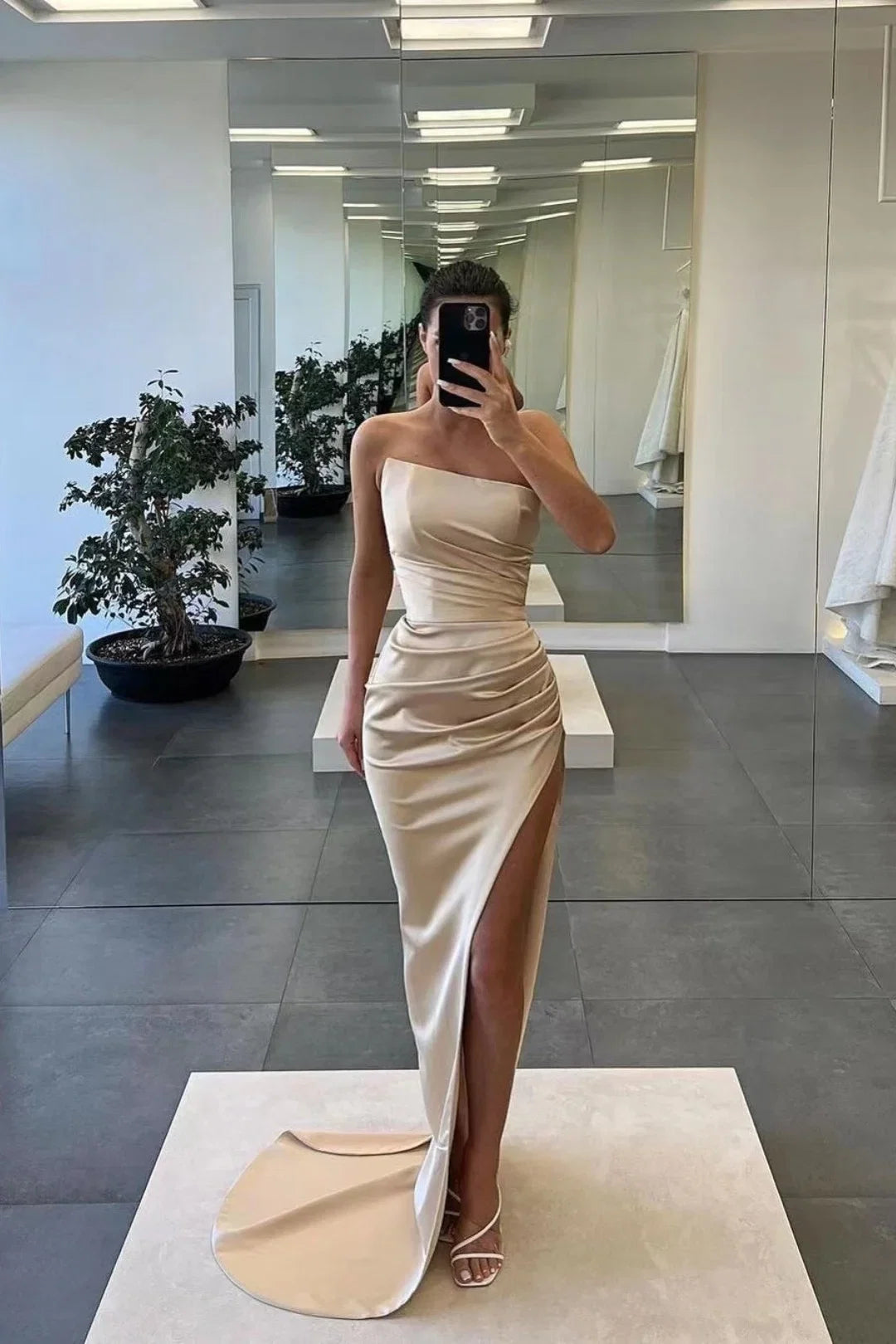 Mermaid One-Shoulder Maxi Prom Dress