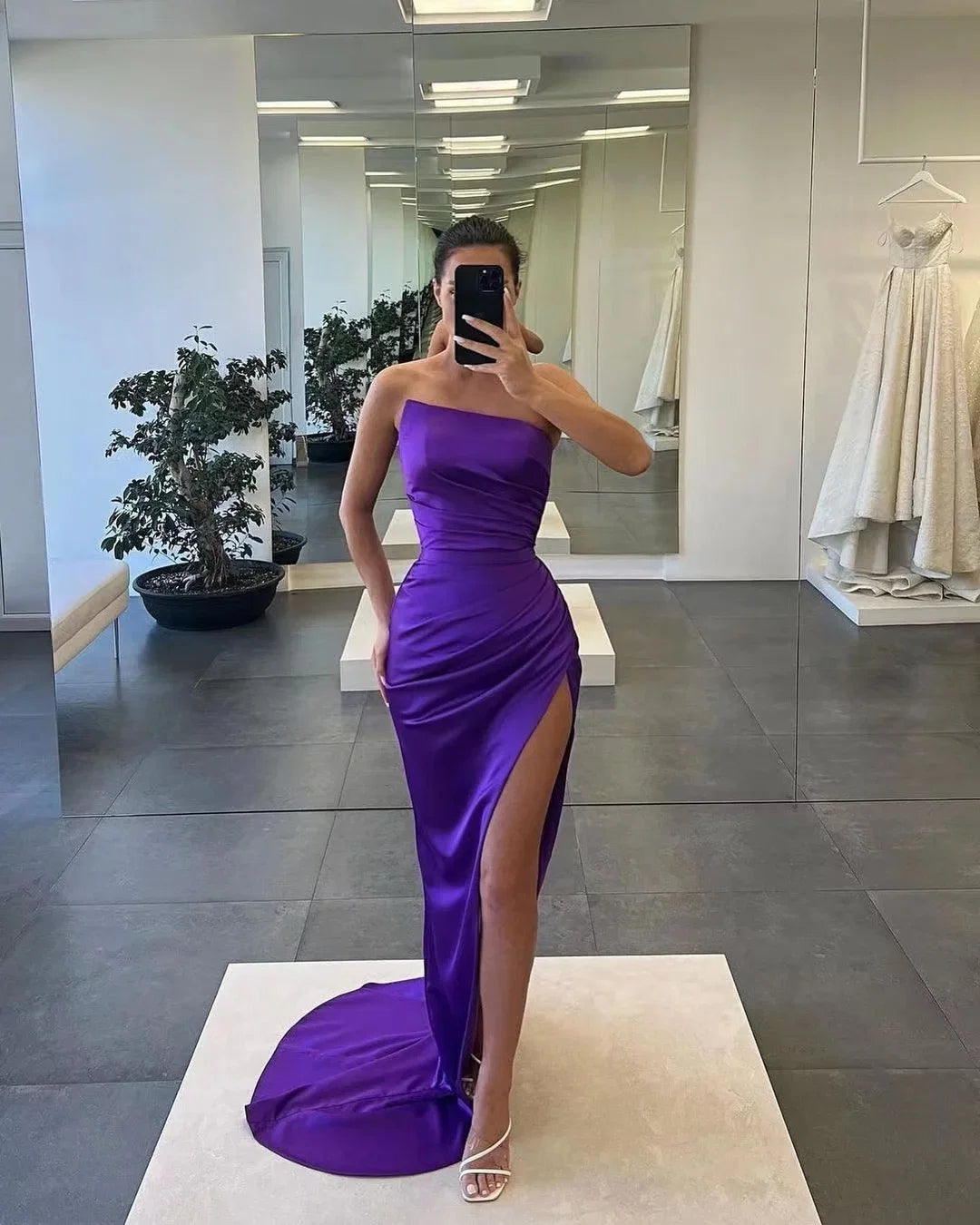Mermaid One-Shoulder Maxi Prom Dress