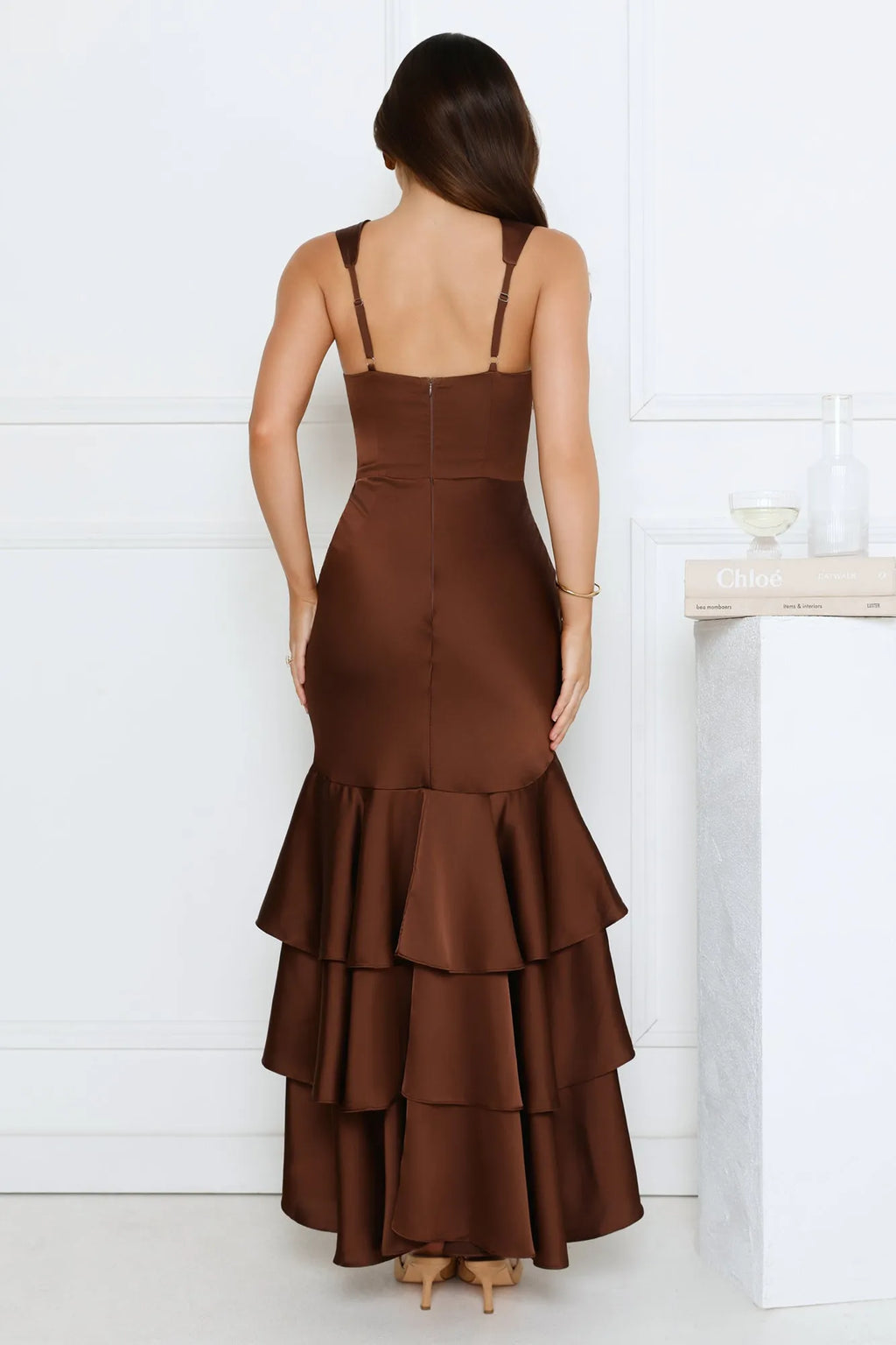 Mermaid Sweetheart Neck Sleeveless Ruffled Tiered Back Zip High-Slit Asymmetric Prom Dresses