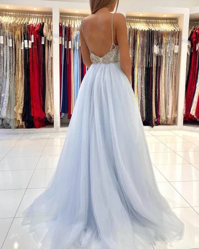 Sweetheart Prom Dress Long Backless Evening Gowns