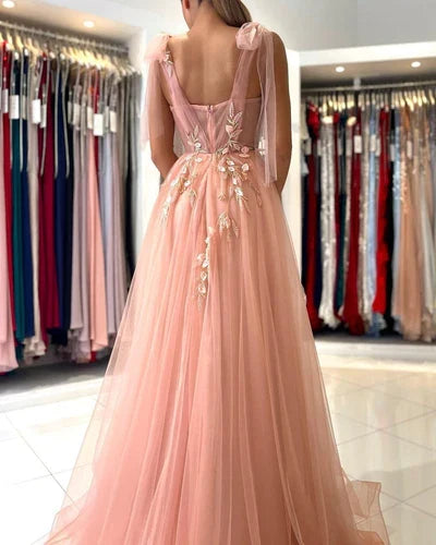 Sweetheart Straps Evening Dress Long With Split