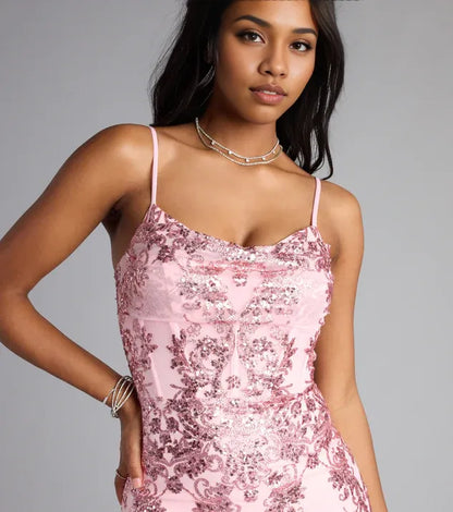 Beautiful Timeless Special Occasion Sophisticated Elegant Glitter Sheath Sleeveless Mini Homecoming Dress