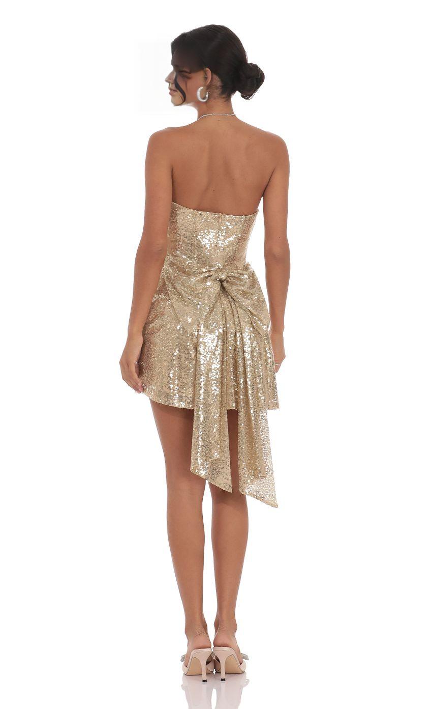 Gold Strapless Homecoming Dress Sparkling Showstopper