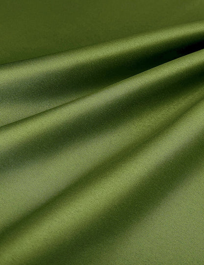 Elegant Olive Green Satin A-Line Slit Floor-Length Mother of the Bride Dress