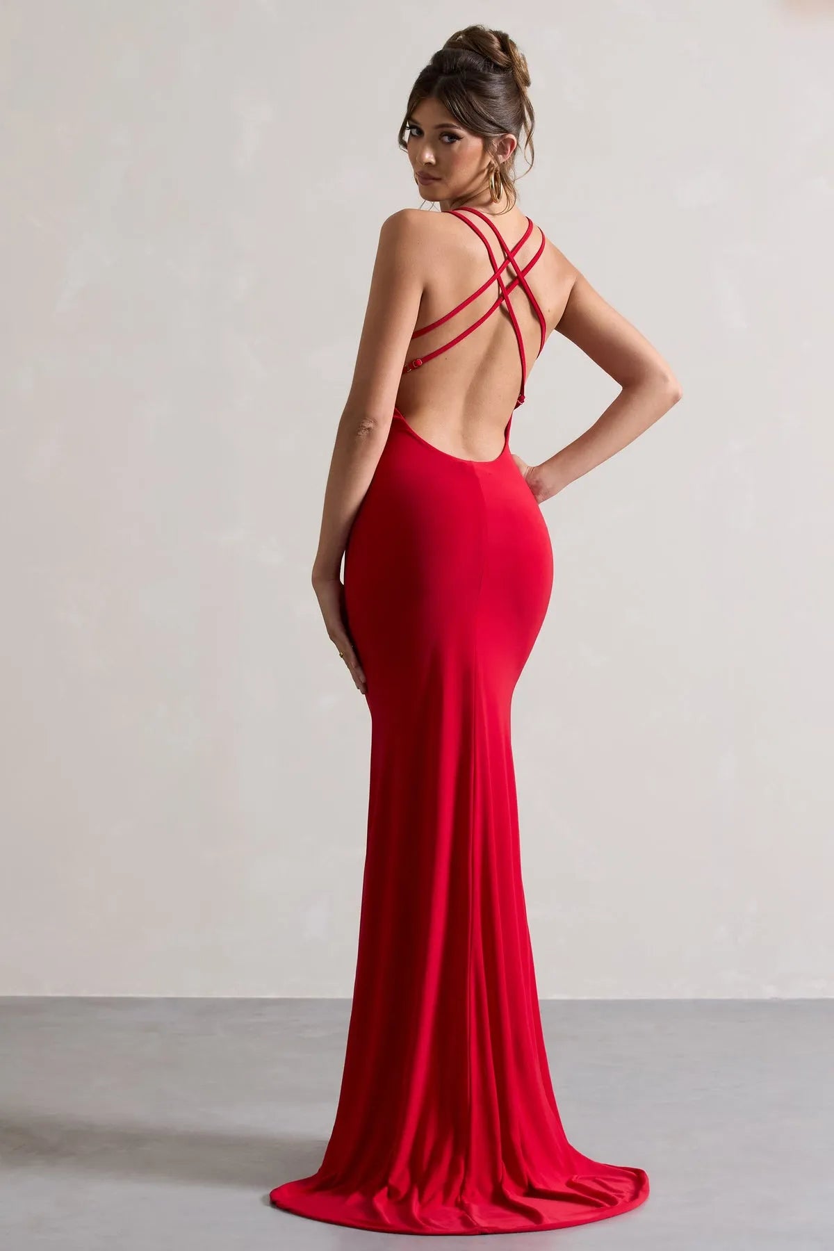 Black Ruby Red Form - Fitting Prom Dresses with Plunging V - Neck Double Straps Flattering Ruching and Striking Crafted to Dazzle at High End Balls Stylish Gala Nights and Unforgettable Tie Occasions