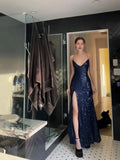 Shiny Sexy Backless Evening Prom Dress Party Long Tight Dress