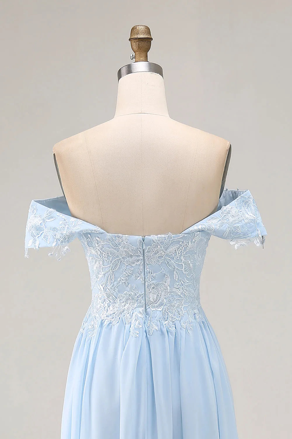 Graceful A-Line Off-the-Shoulder Cap Sleeve Zipper Back Floor-Length Mother of the Bride Dresses