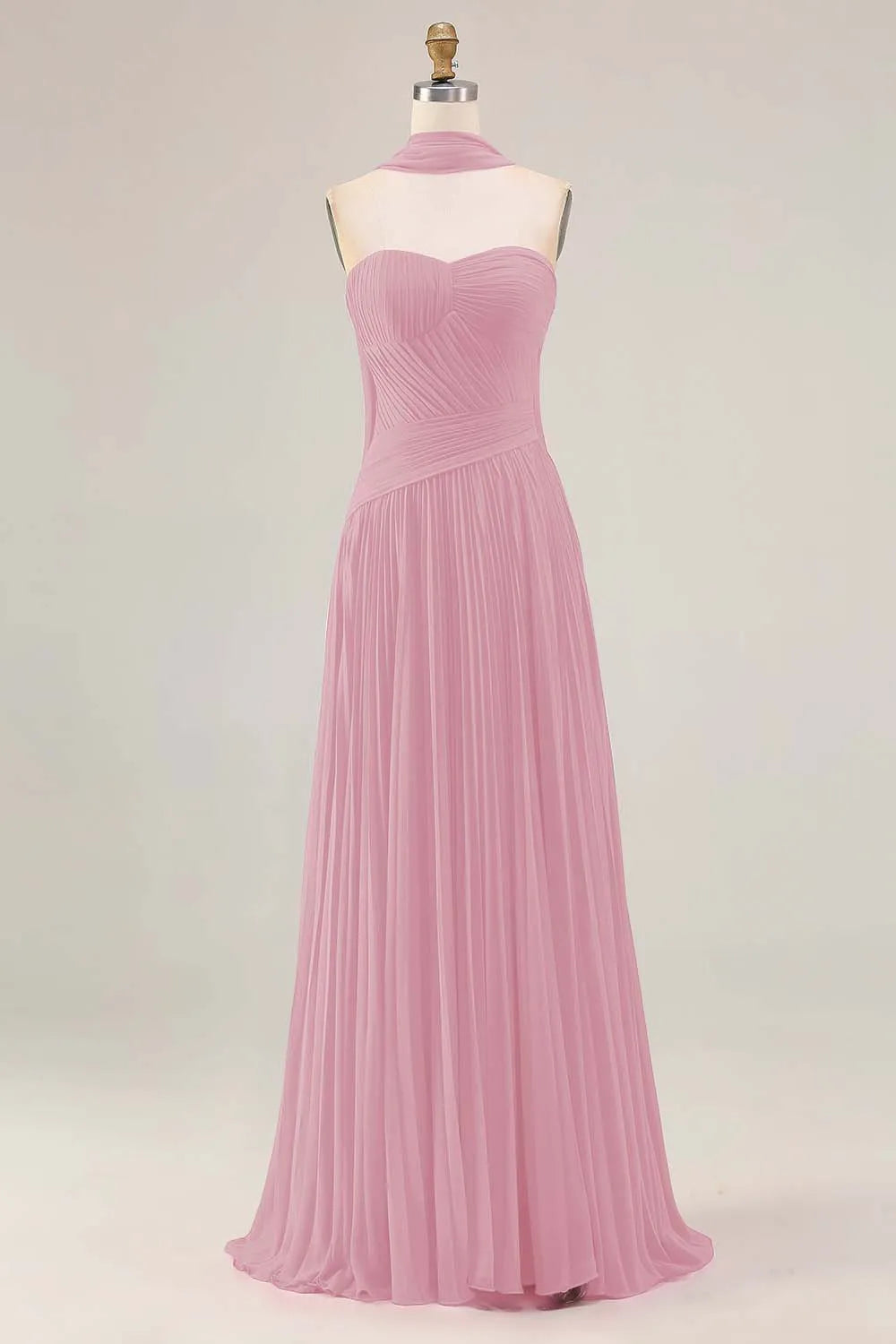 Refined Beautiful Timeless Elegant Hot Pink Tulle Strapless Sleeveless Floor-Length Prom Dress