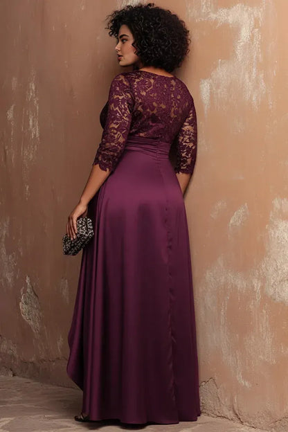 Stylish Refined Beautiful Timeless Special Occasion Elegant Burgundy Satin Mermaid Prom Dress