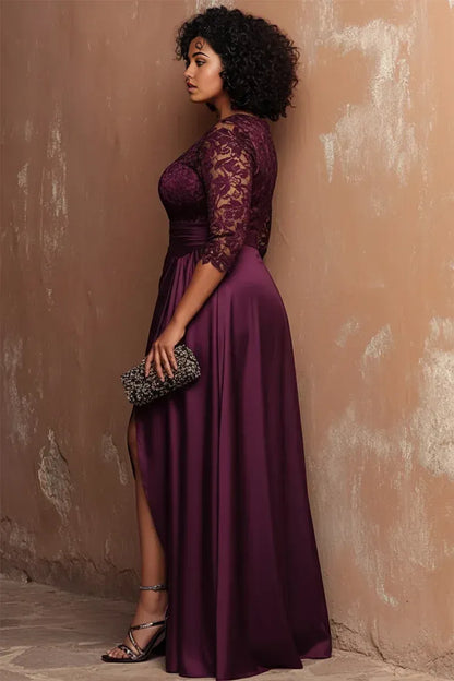 Stylish Refined Beautiful Timeless Special Occasion Elegant Burgundy Satin Mermaid Prom Dress
