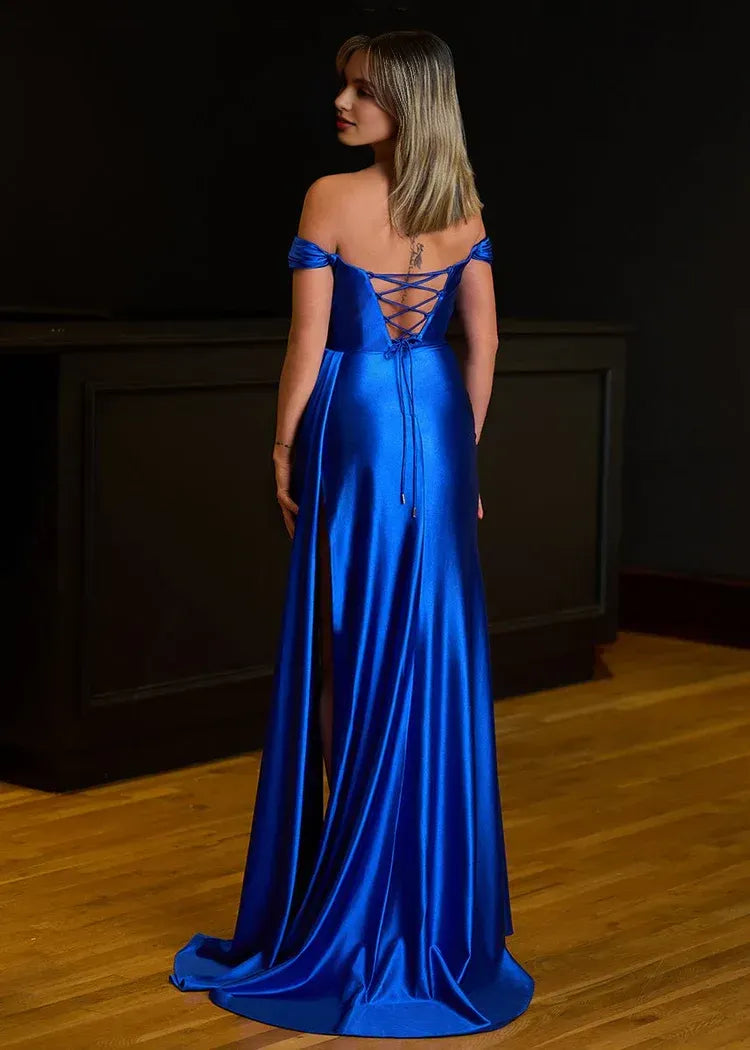 Graceful Stylish Refined Beautiful Timeless Elegant Red Satin Mermaid Sleeveless Prom Dress