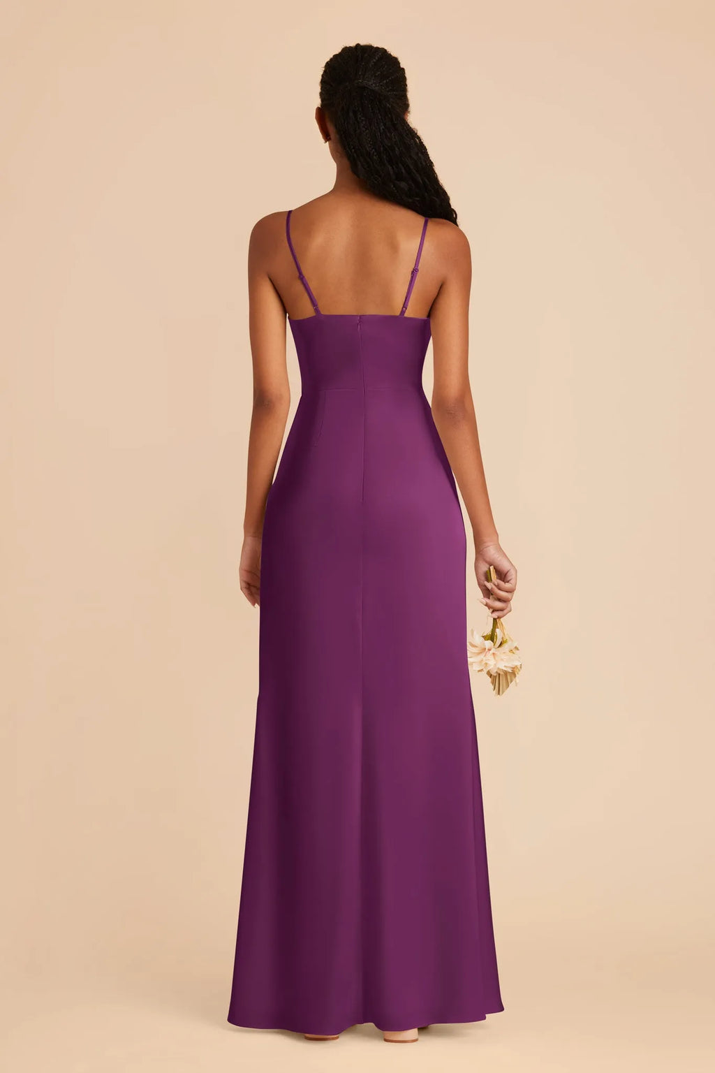 Purple Inspi Purple Prom Dress - Cowl Neck Spaghetti Strap for Retro Romance
