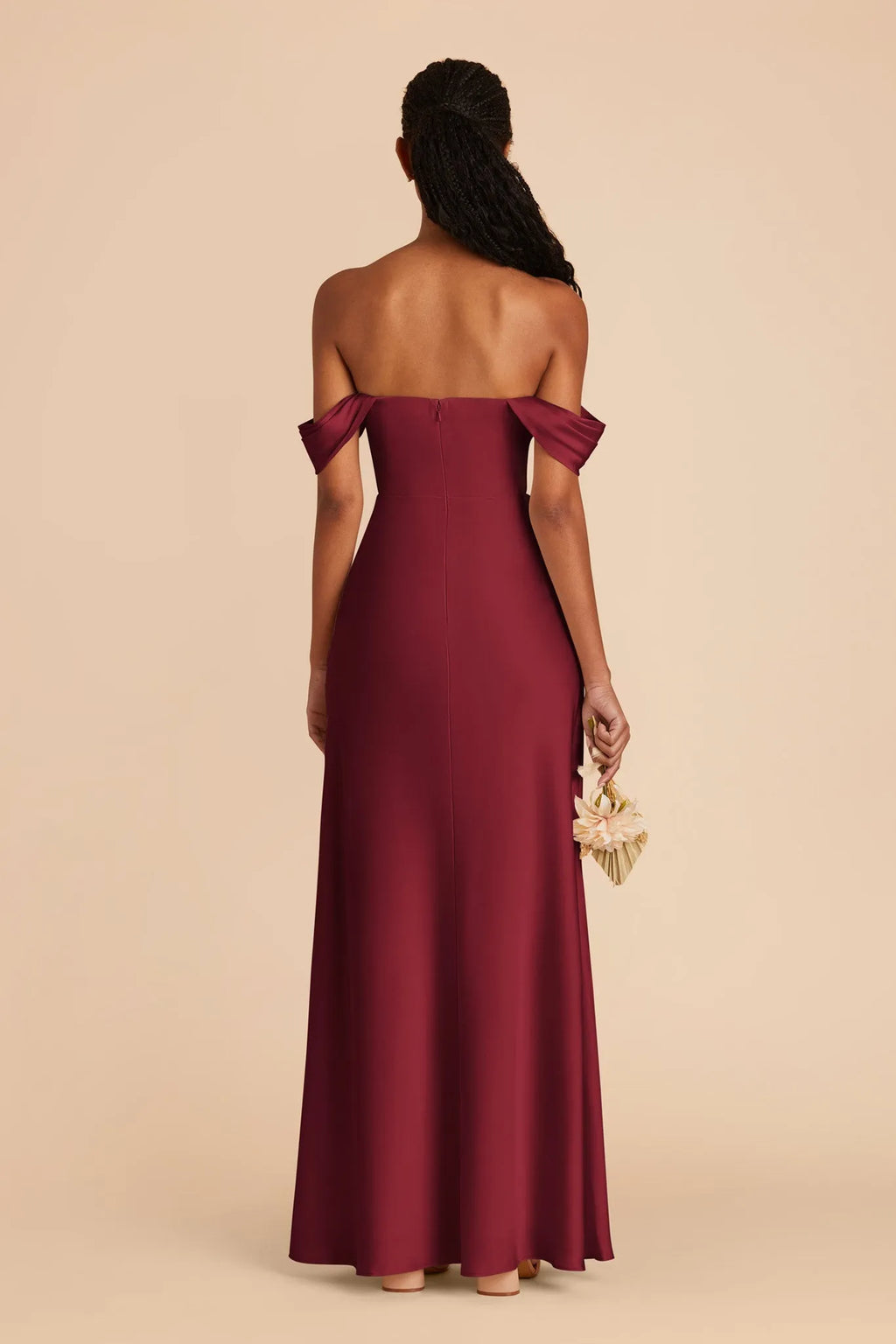 Burgundy Strapless Prom Dress Cowl Neck Subtle Side Slit for Whimsical Forest - Themed Gala Evenings