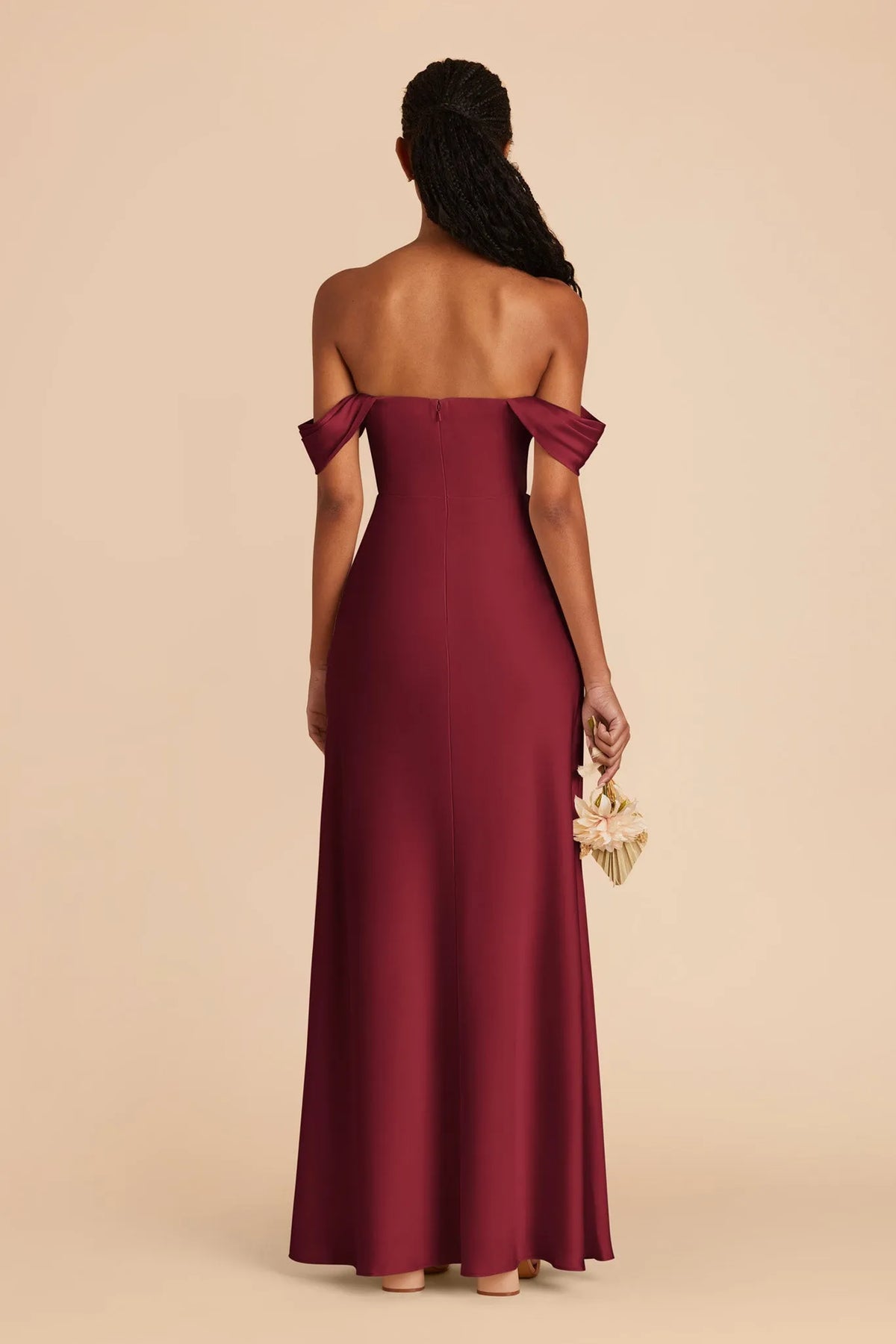 Burgundy Strapless Prom Dress Cowl Neck Subtle Side Slit for Whimsical Forest - Themed Gala Evenings