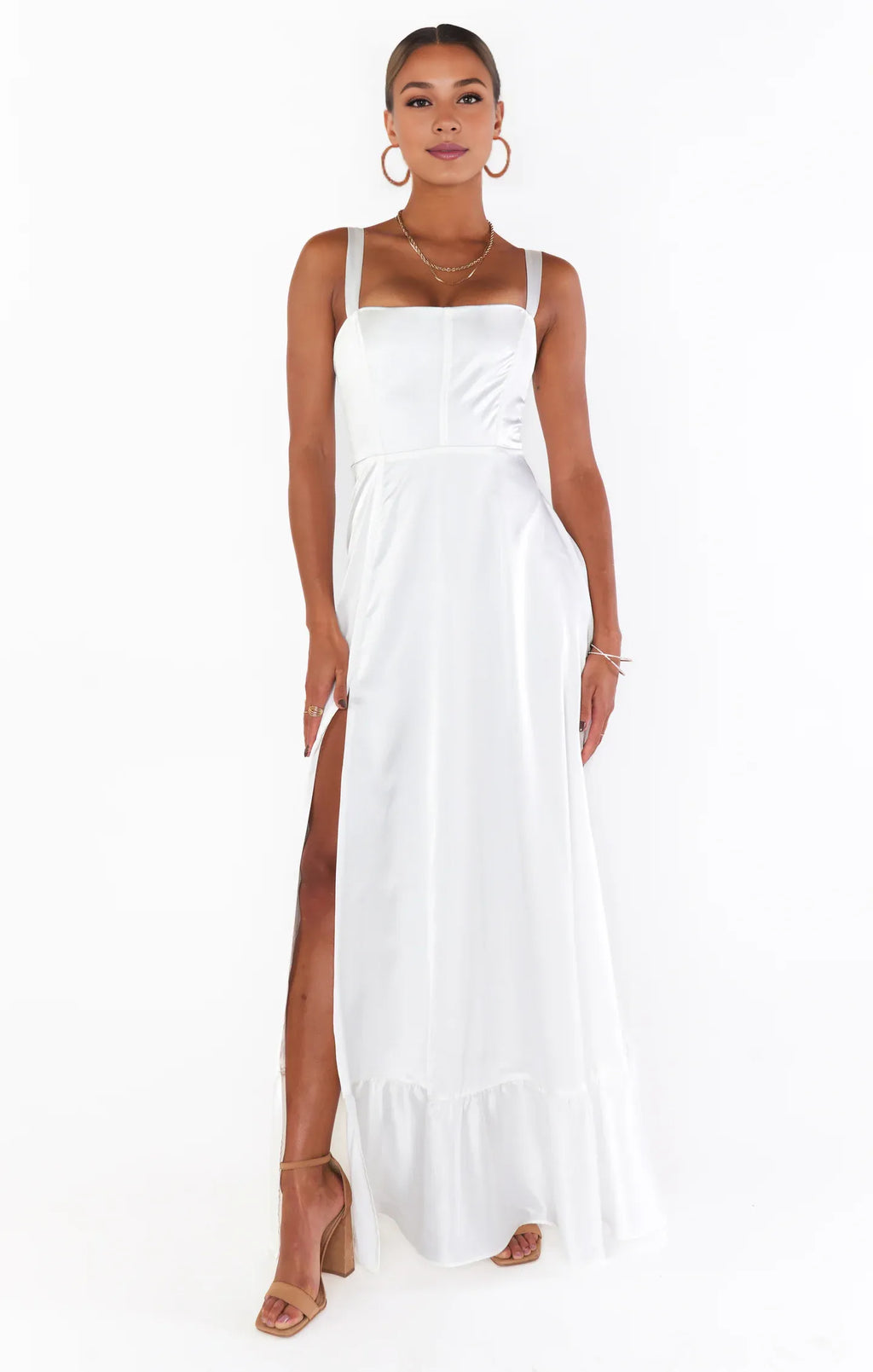 Beautiful Timeless Special Occasion Sophisticated Graceful Elegant Square Neck Sleeveless Prom Dress