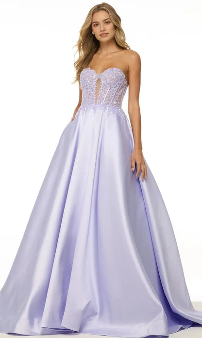 Luxurious Red A-Line Strapless Classic-Sleeve Classic-Back Floor-Length Prom Dress