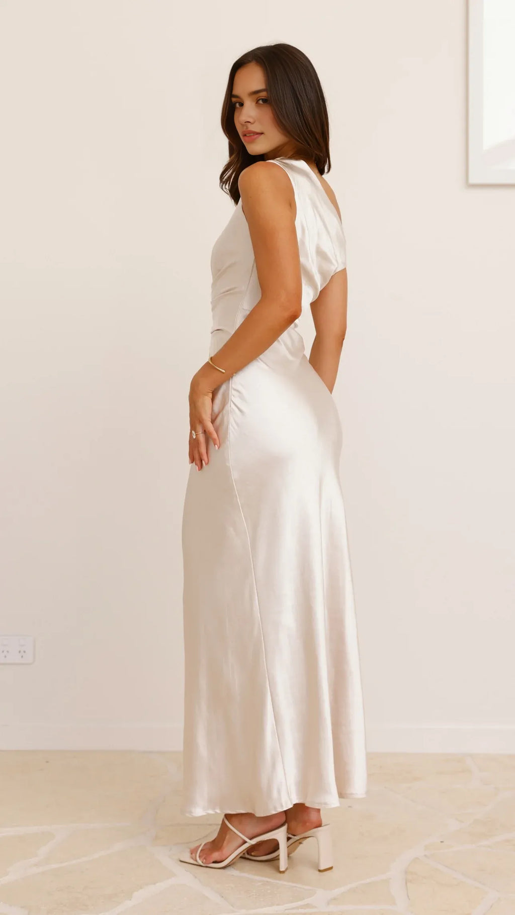 One Shoulder Sleeveless Ankle-Length mermaid prom dress for women