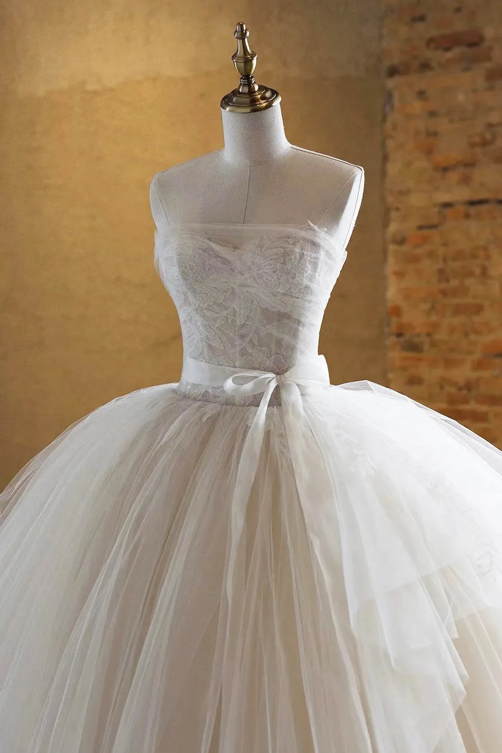 Champagne Light Ball Gown Sweetheart Long Prom Dress Beautiful Formal Dress Wedding Dress