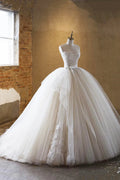 Champagne Light Ball Gown Sweetheart Long Prom Dress Beautiful Formal Dress Wedding Dress