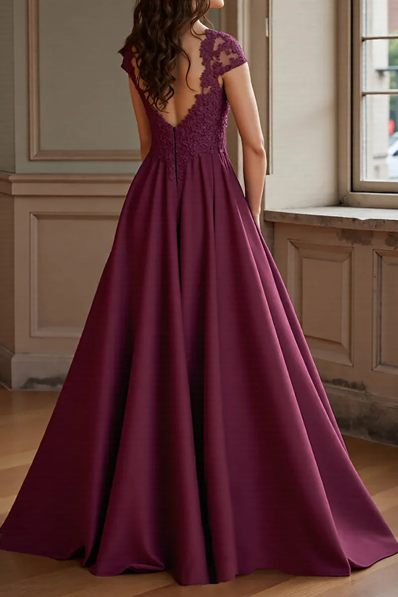 Lilac A Line Mother of the Bride Dress