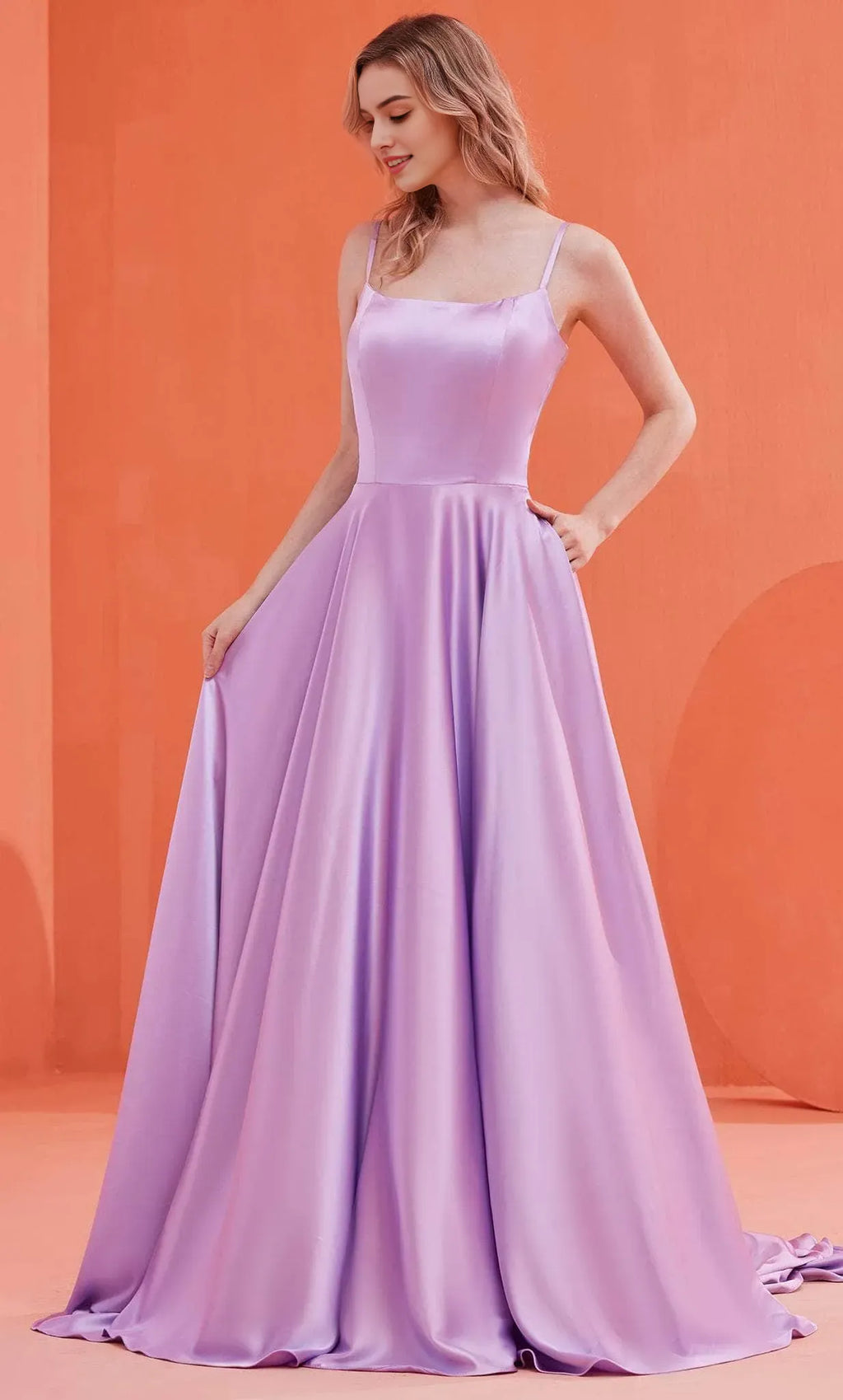 Lilac Evening Dresses with Spaghetti Straps Flared Skirt Timeless Elegance for Formal Affairs
