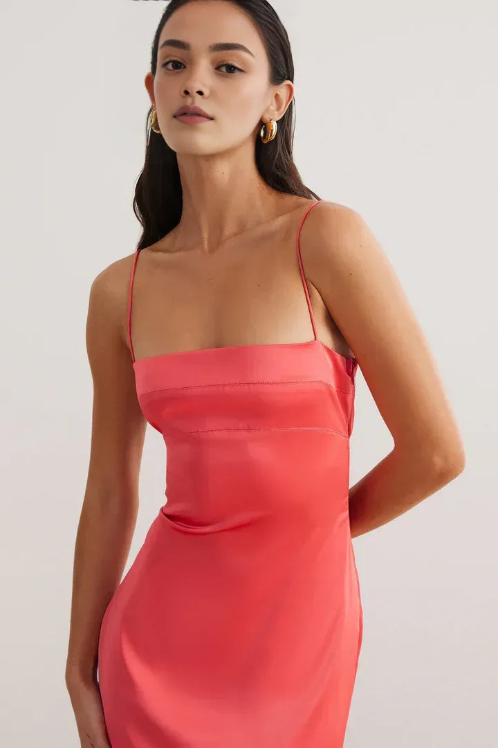 Beautiful Timeless Special Occasion Sophisticated Graceful Elegant Satin Sleeveless Floor-Length Prom Dress