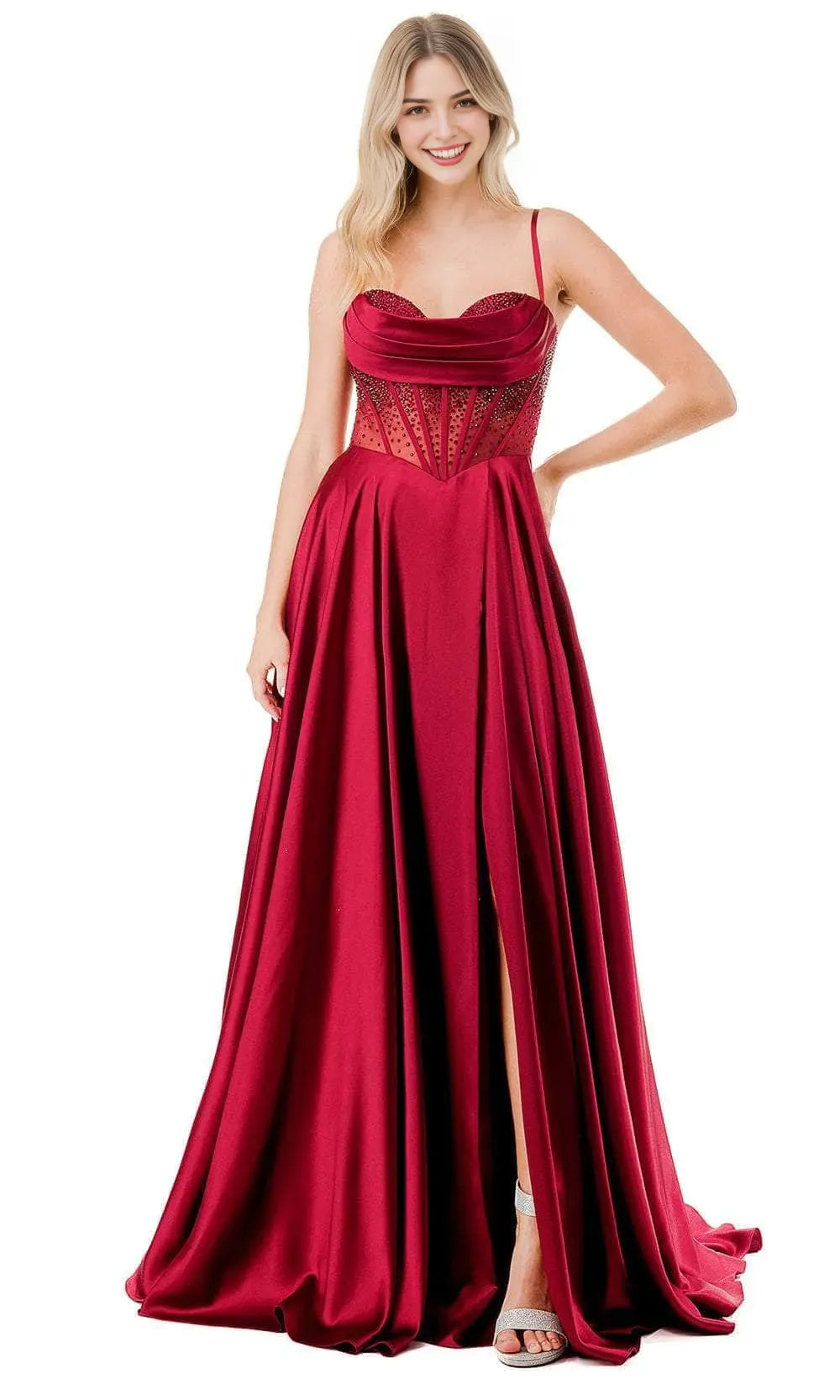 Black Luxurious Evening Dresses with Asymmetric Spaghetti Strap Corset Bodice Detail and High Side Slit