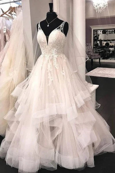 Luxurious Princess Wedding Dress With Ruffles