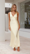 Champagne Luxury Prom Gown Plunge Neck Sleeveless Floor Length Perfect for Glamorous Nights