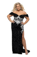 Special Occasion Sophisticated Graceful Stylish Refined Elegant Black Sequin Sleeveless Prom Dress