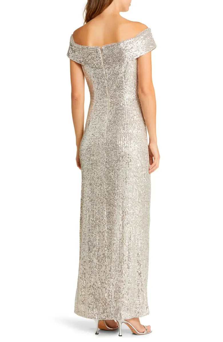 Beautiful Timeless Special Occasion Sophisticated Elegant Silver Sequin Mermaid Sleeveless Prom Dress
