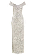Beautiful Timeless Special Occasion Sophisticated Elegant Silver Sequin Mermaid Sleeveless Prom Dress