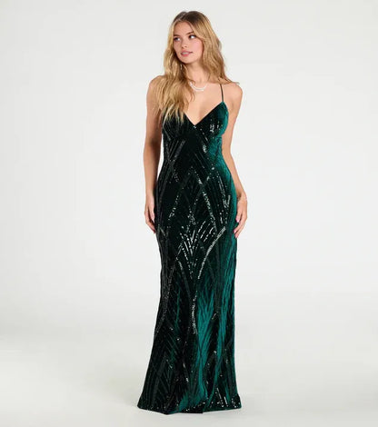 Refined Beautiful Timeless Elegant Emerald Green Lace Mermaid Sleeveless Floor-Length Prom Dress