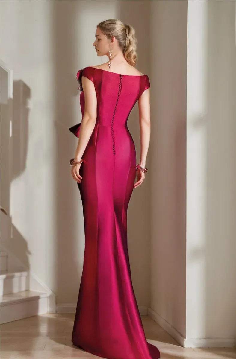 Mermaid Off-the-Shoulder Mother of the Bride Dresses with High Split