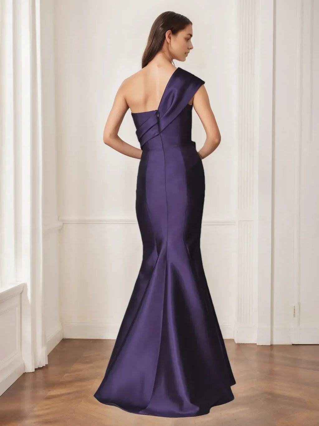Mermaid One-Shoulder Sleeveless Floor-Length Mother of the Bride Dresses