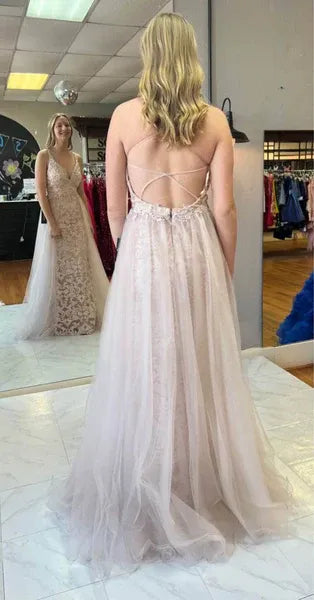 Mermaid V-Neck Open Back Champagne Long Prom Dress With Cape