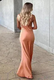 Black Mermaid V-Neck Sleeveless Appliques Cutout Long Prom Dress