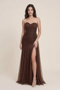 Stylish Refined Beautiful Timeless Elegant Tulle Mermaid Sweetheart Slit Floor-Length Prom Dress
