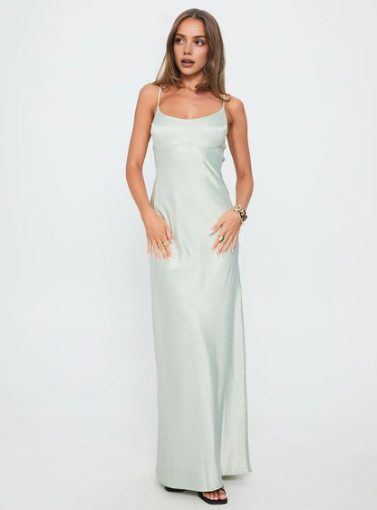 Special Occasion Sophisticated Graceful Elegant Pink Satin Square Neck Sleeveless Floor-Length Prom Dress